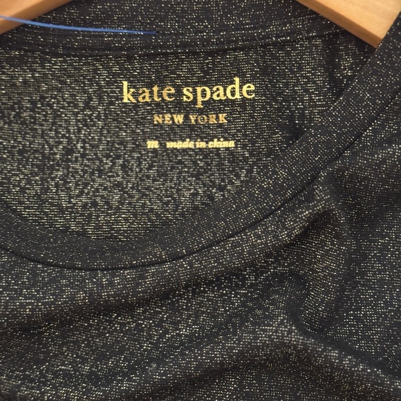 Kate Spade New York Metallic Jersey 3/4 Sleeve Top | Size M | Like New - Picture 3 of 6
